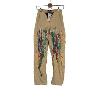 NWT Vareene Khaki V-Cut Pants Paint Splatter Streetwear Y2K – $225 Orig